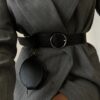 Cinturón negro con monedero - Imagen 2