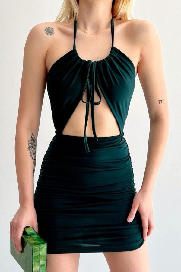 Vestido verde de licra