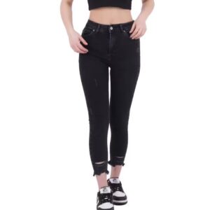 Pantalón vaquero elástico negro pitillo